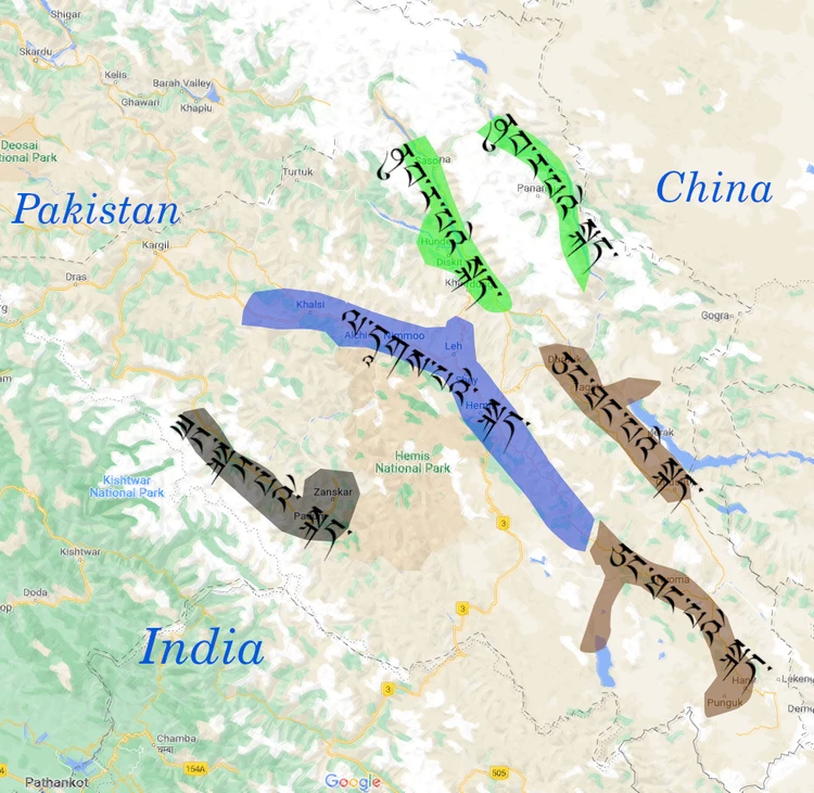 Speech varieties of Ladakh in Tibetan
